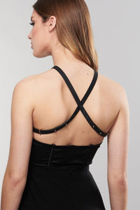 Maze Black Cross Chest Harness