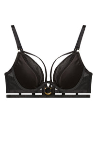 Sierra Black Gold Ring Bra