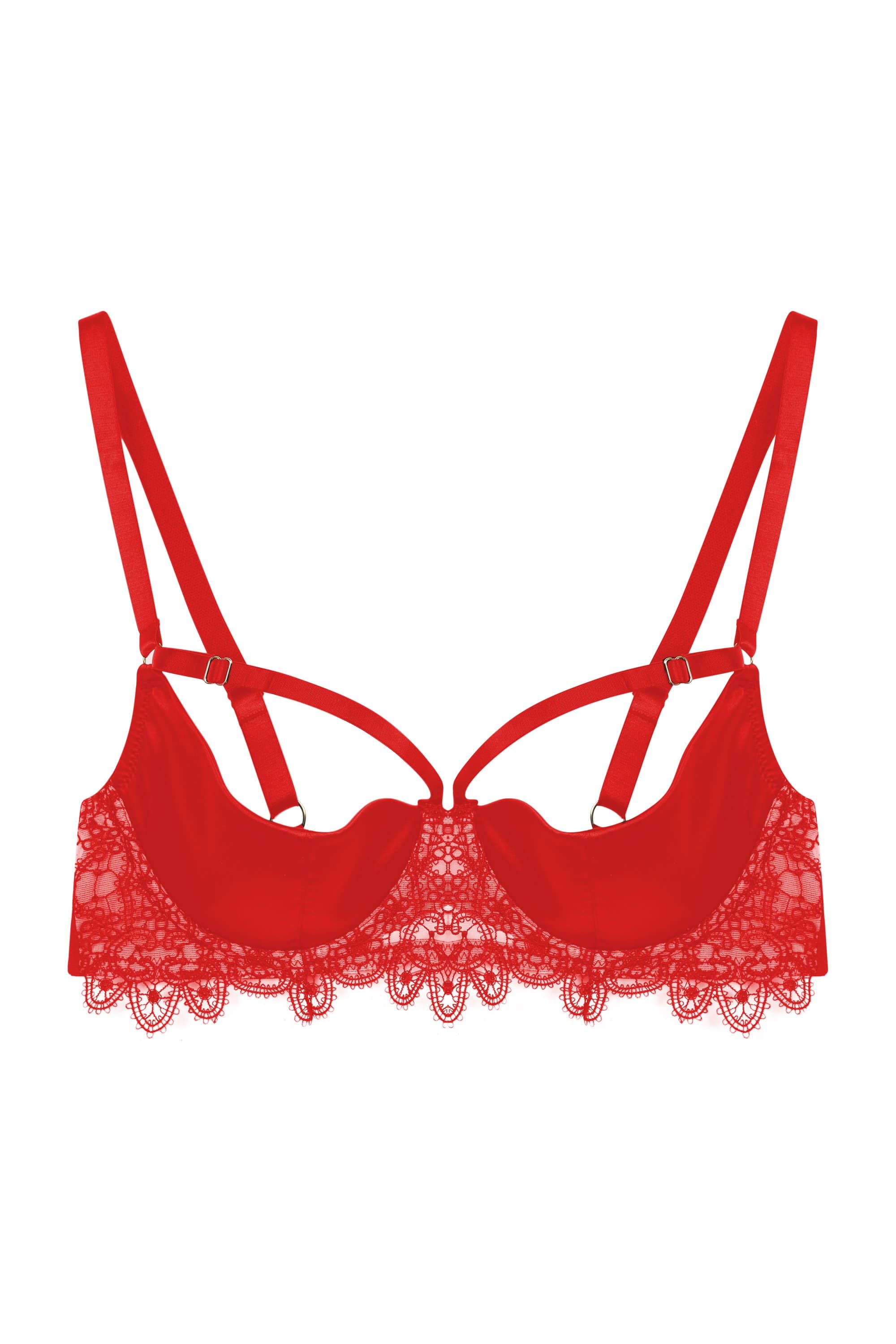 Anaise Red Quarter Cup Bra