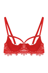 Anaise Red Quarter Cup Bra