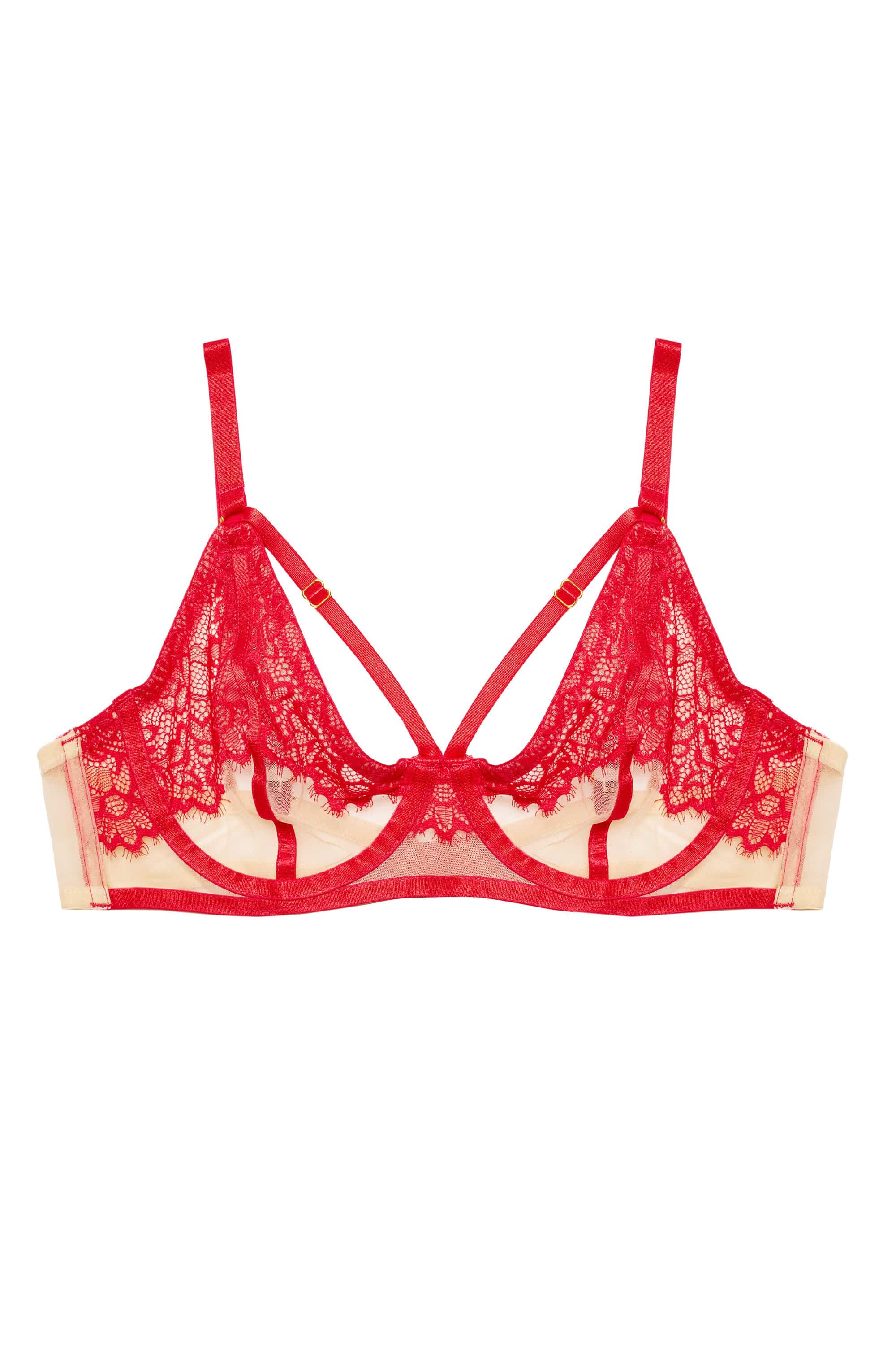 Mya Red Lace Bra