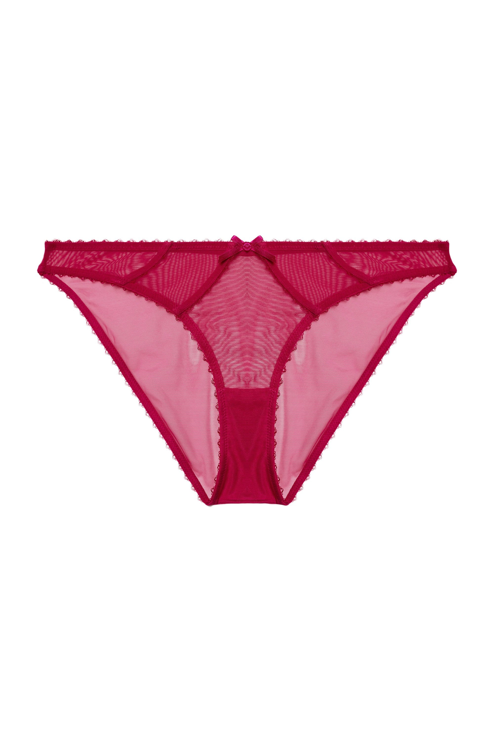 Grace Hot Pink Mesh Brazilian Brief