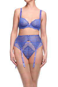 Gwendolline Blue Lace Suspender