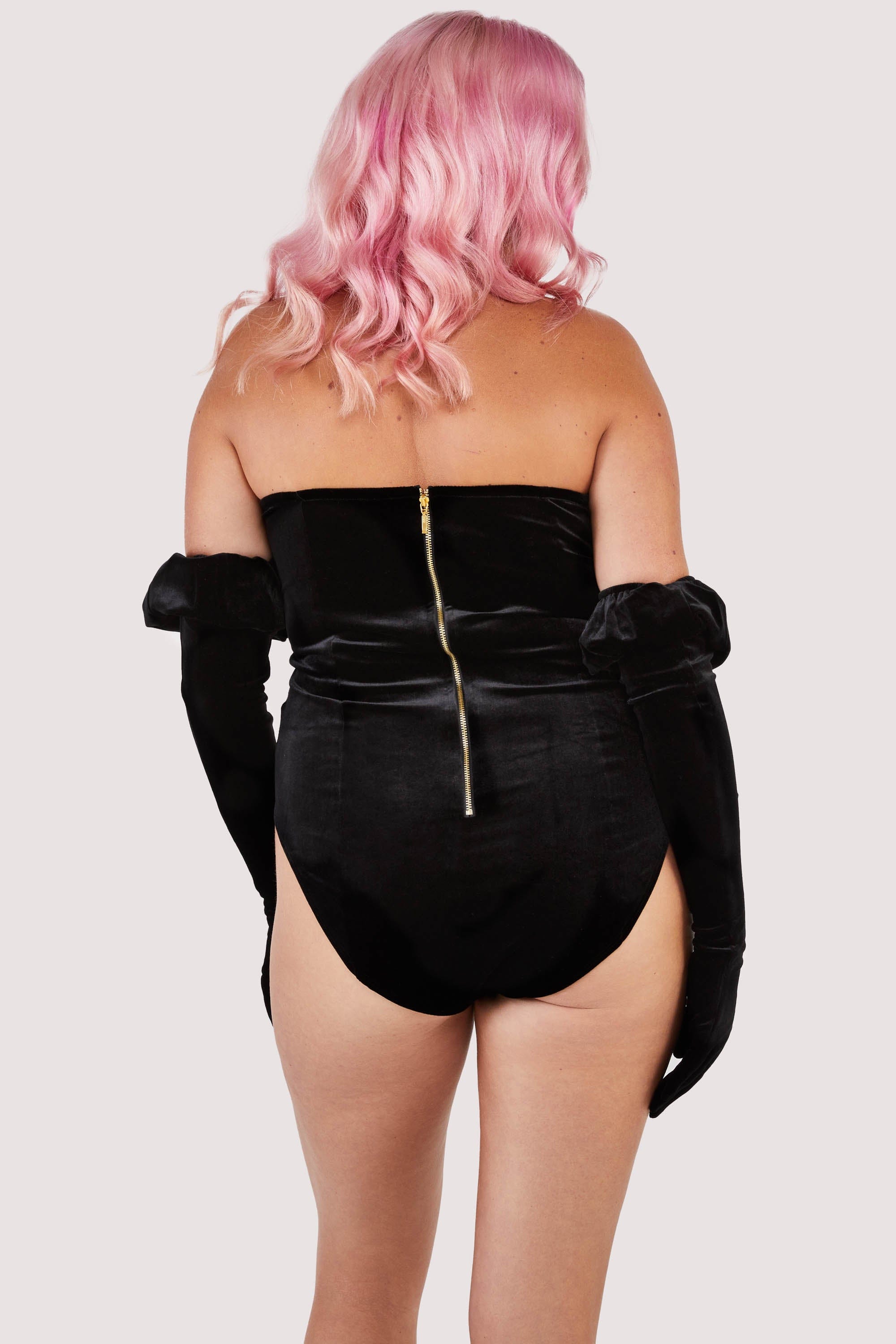 Halina puff-sleeve body with gloves