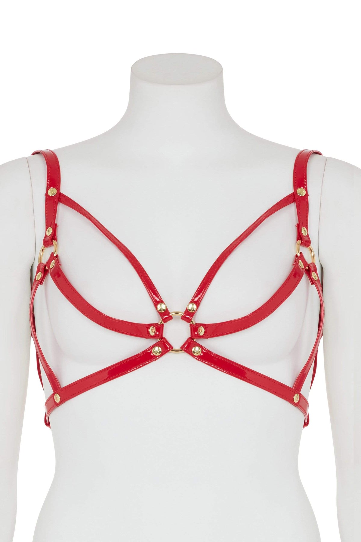 Open Harness Bra Red