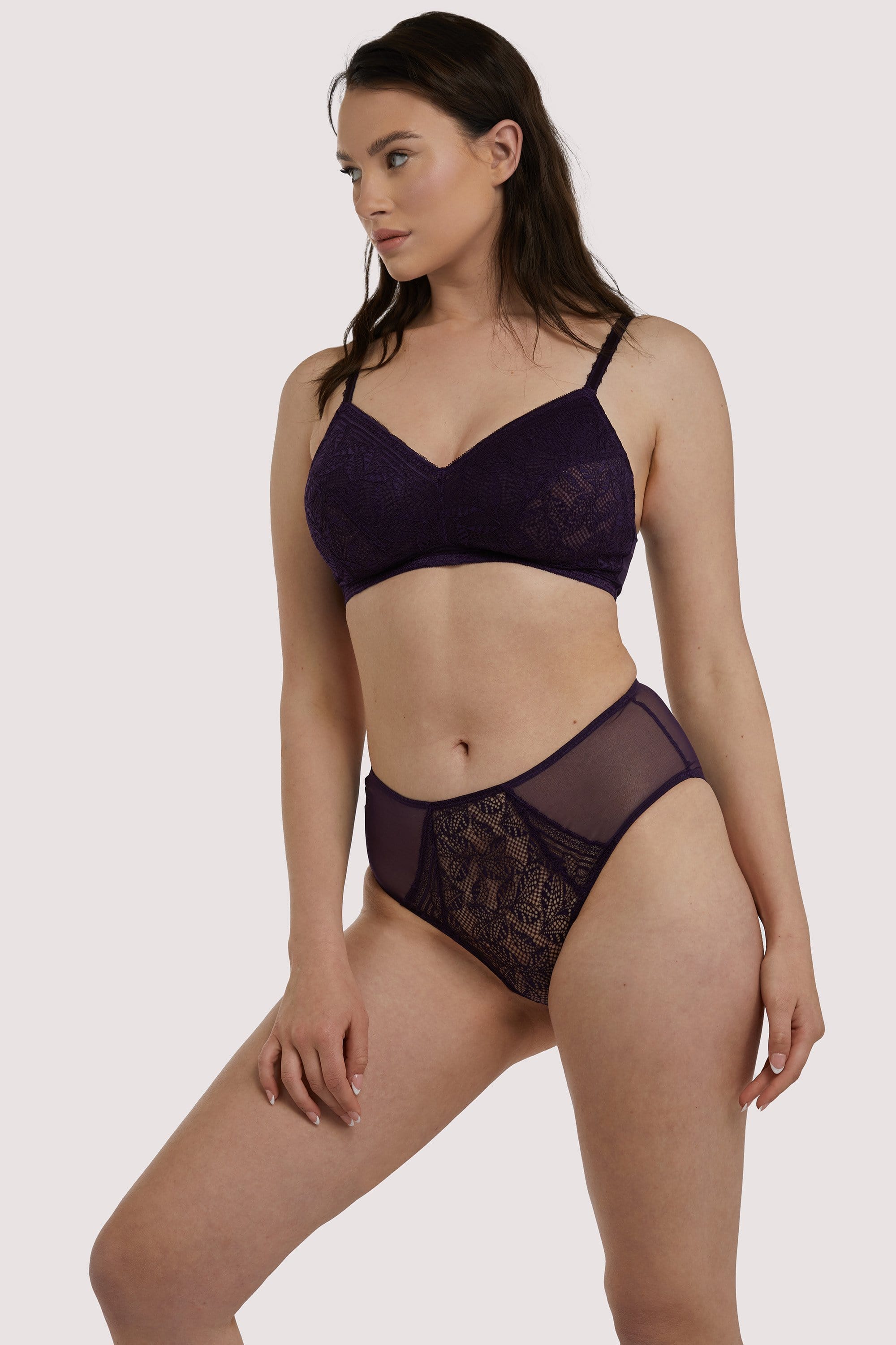 Emma Vine Purple High Waist Brief