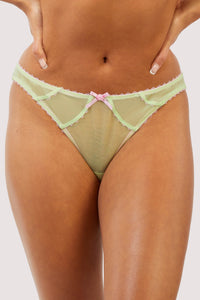 Grace Green Mesh Brazilian Brief