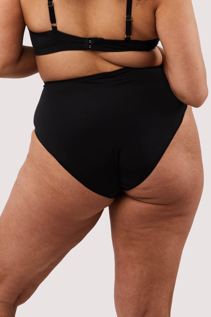 Second Skin Black Recycled Highwaist Brief