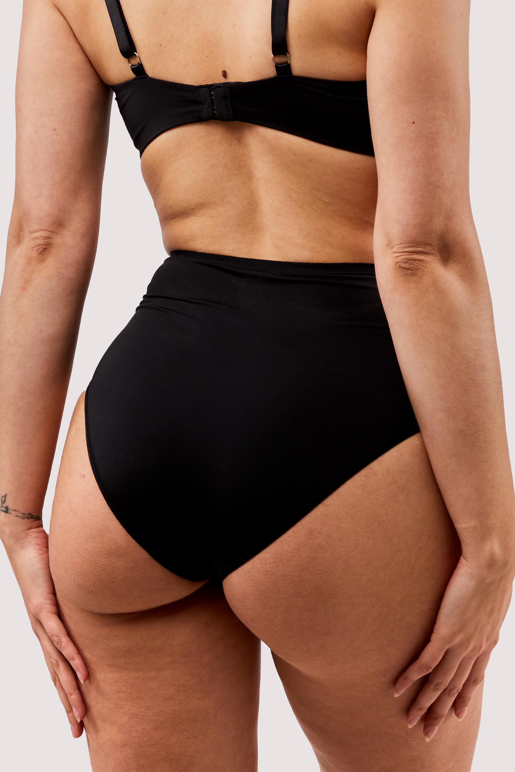 Second Skin Black Recycled Highwaist Brief