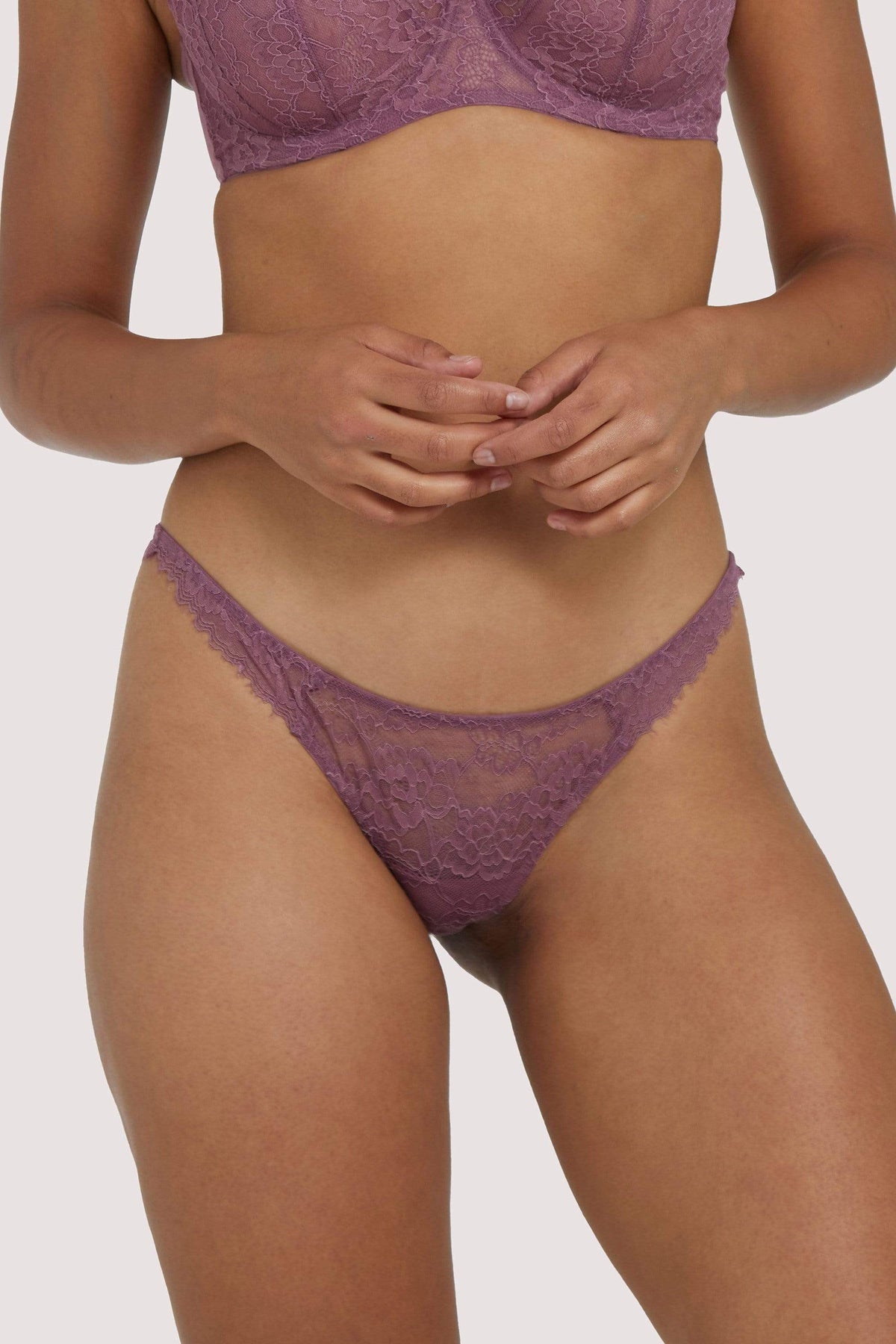 Rosalyn Mocha Lace Thong