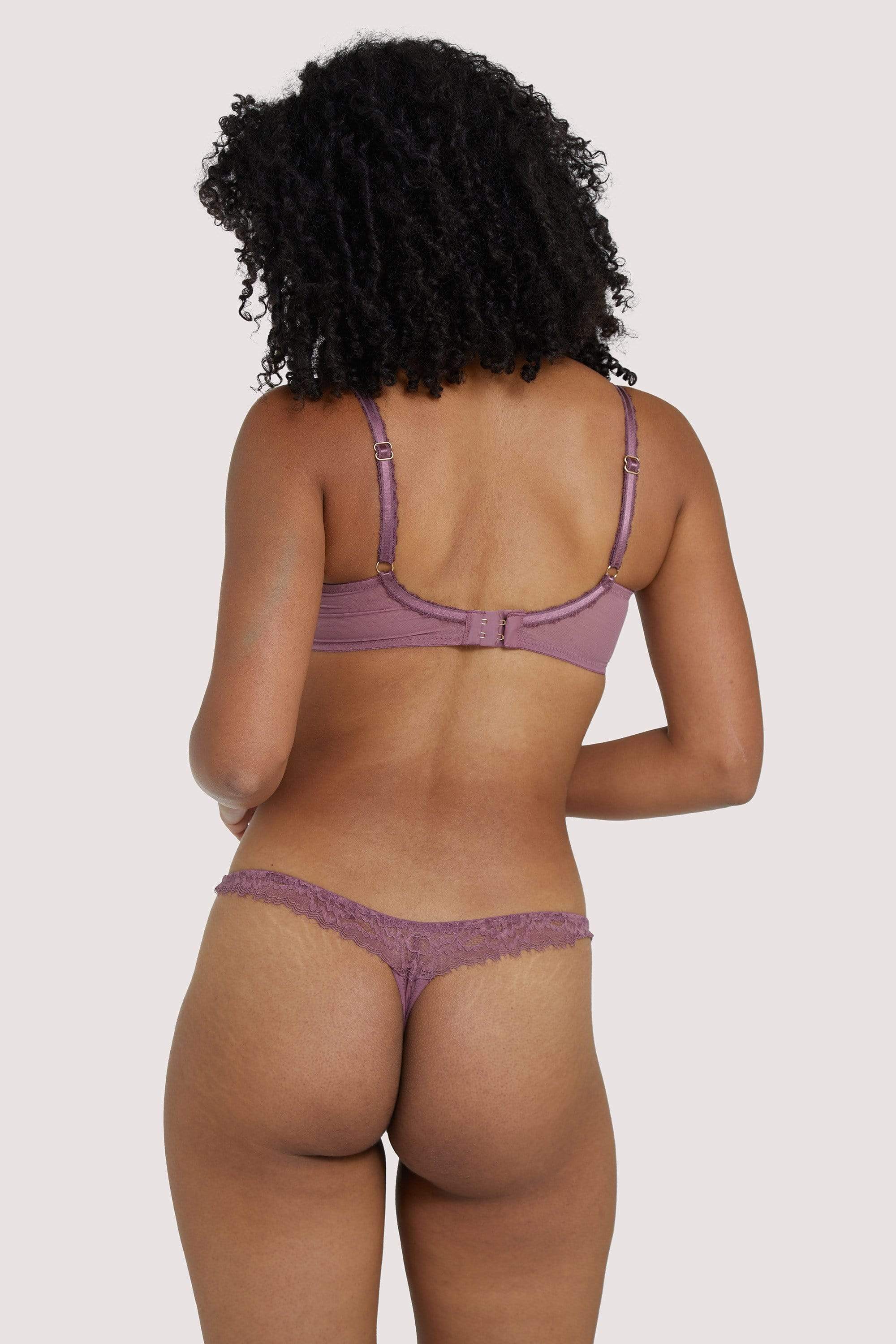 Rosalyn Mocha Lace Thong