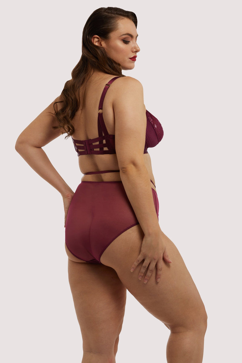 Madame X Dark Cherry High Waist Curve Brief