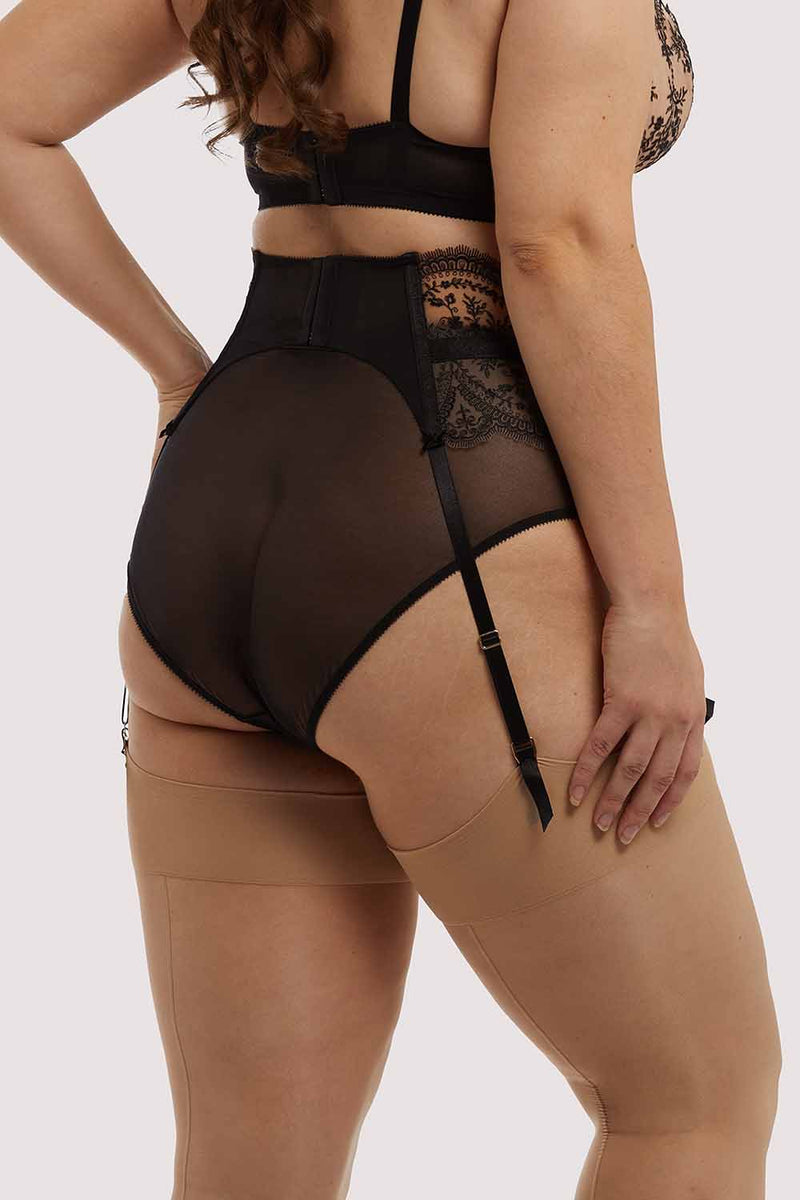 Severine Black Suspender Curve