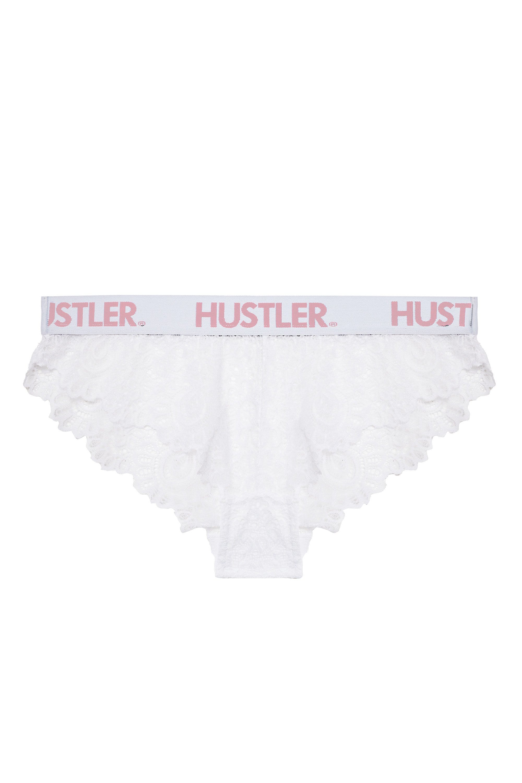 Branded Lace White Brief