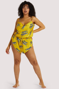 Kilo Mustard Zebra Playsuit