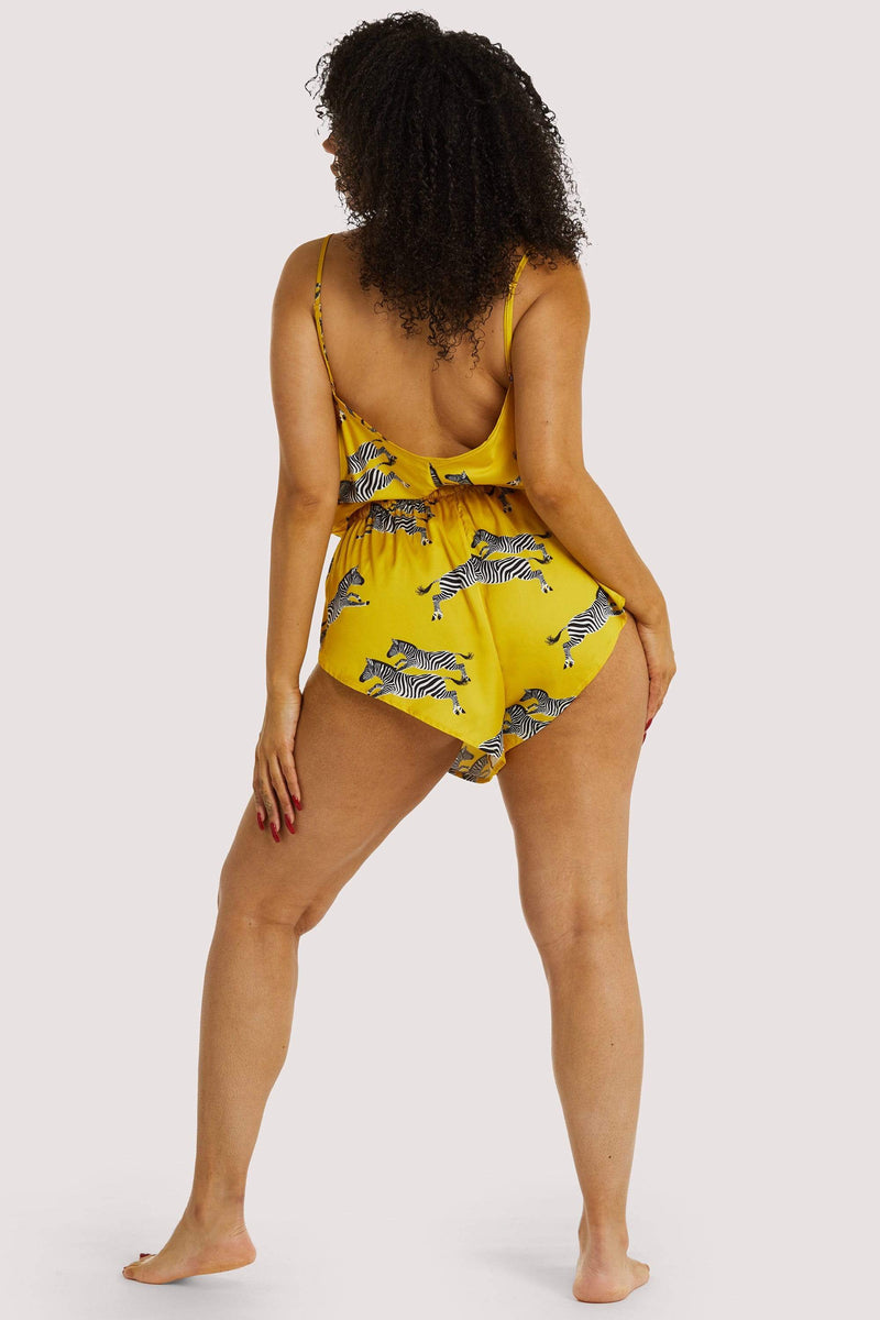 Kilo Mustard Zebra Playsuit