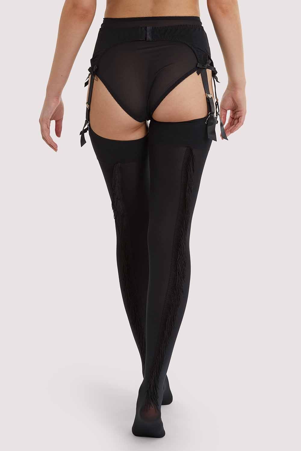 Fringe Stockings Black US 4 - 18