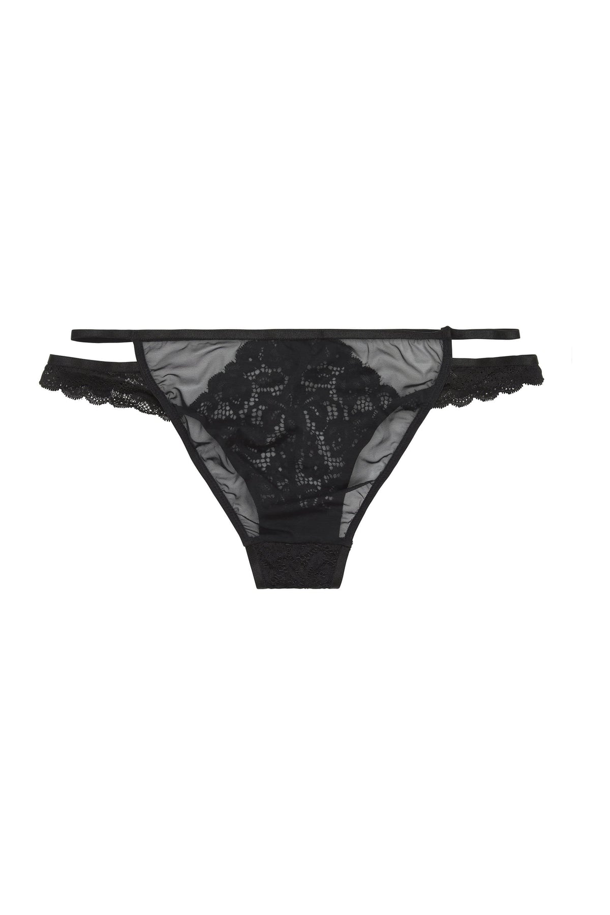 Abi Black lace cut out brief