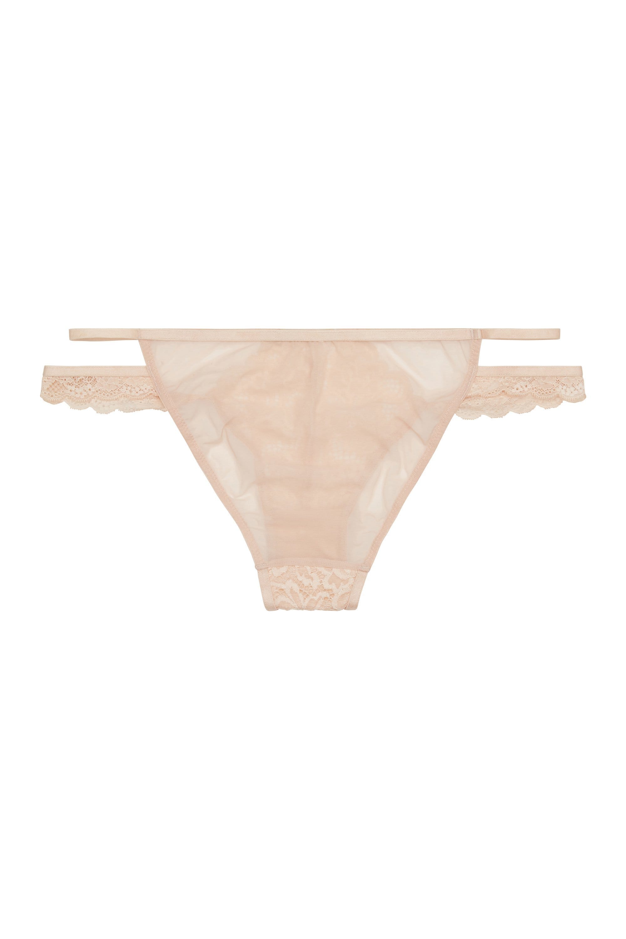 Abi Peach lace cut out brief