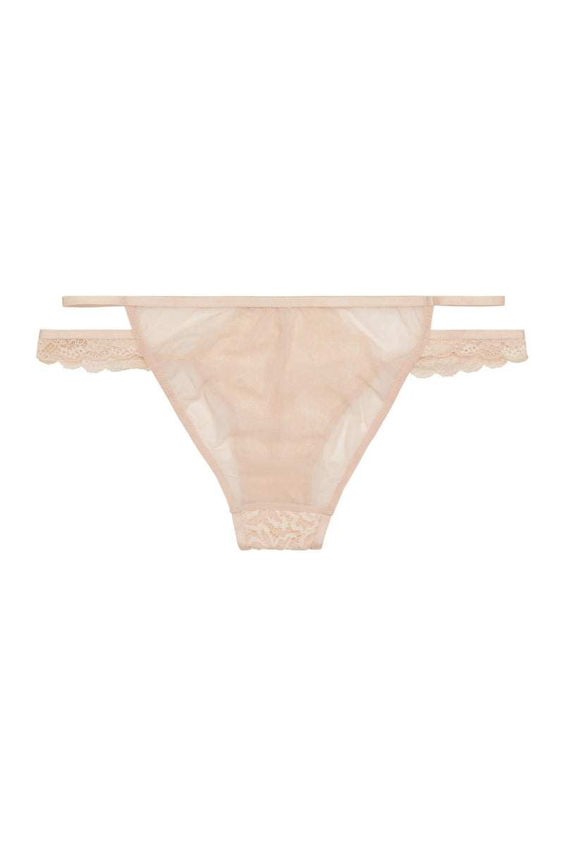 Abi Peach lace cut out brief