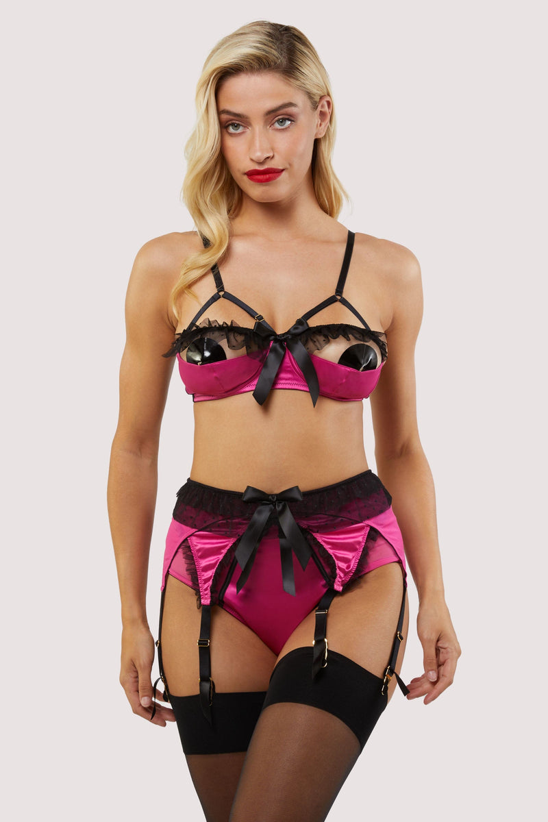 Inga Pink Ruffle Balconette Bra