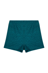 Teal Wet Look Shorts