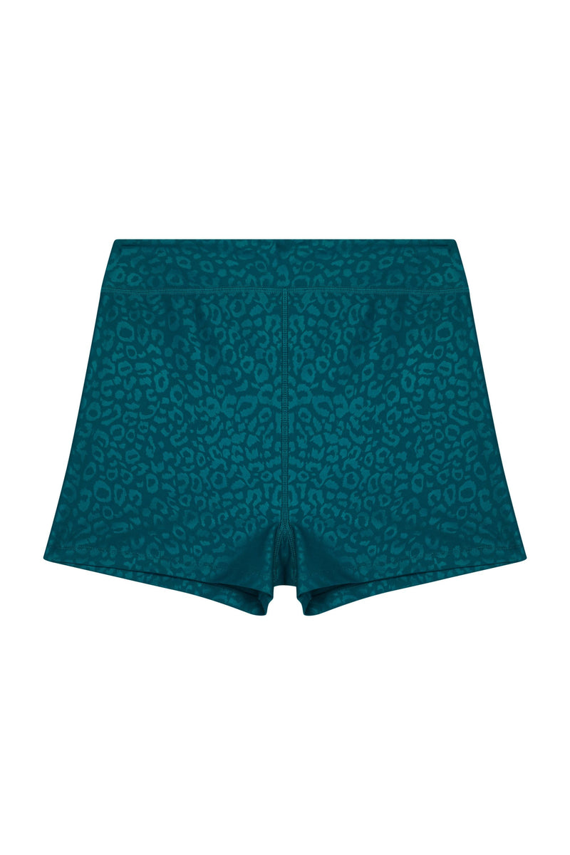 Teal Wet Look Shorts