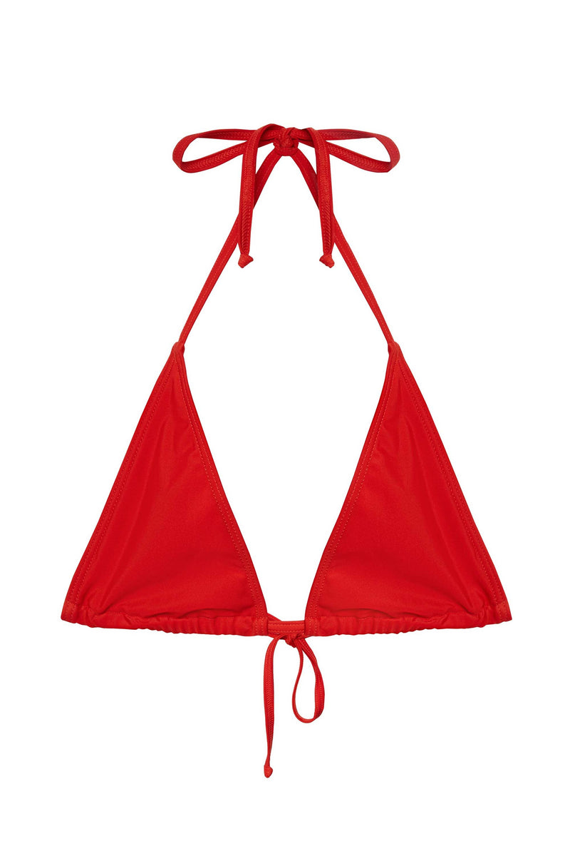 Red Triangle Bikini Top