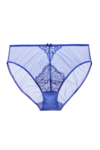 Gwendolline Blue Lace High Waisted Brief