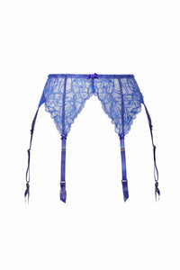 Gwendolline Blue Lace Suspender