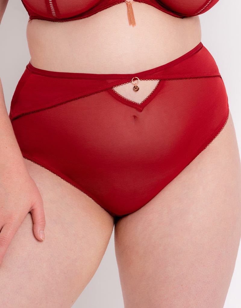 Scantilly Deep Red Unchained High Waist Brief