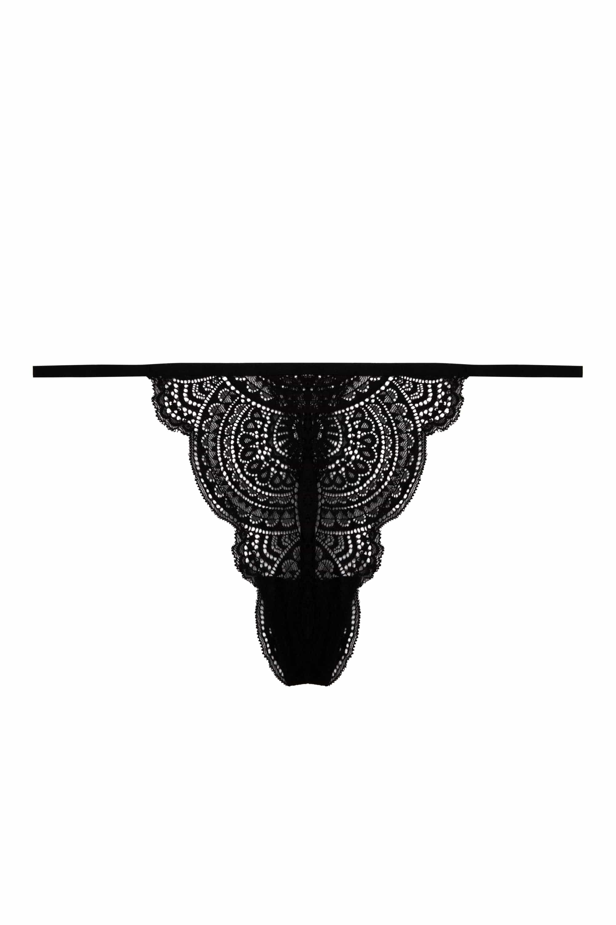 Shay Black Lace Thong