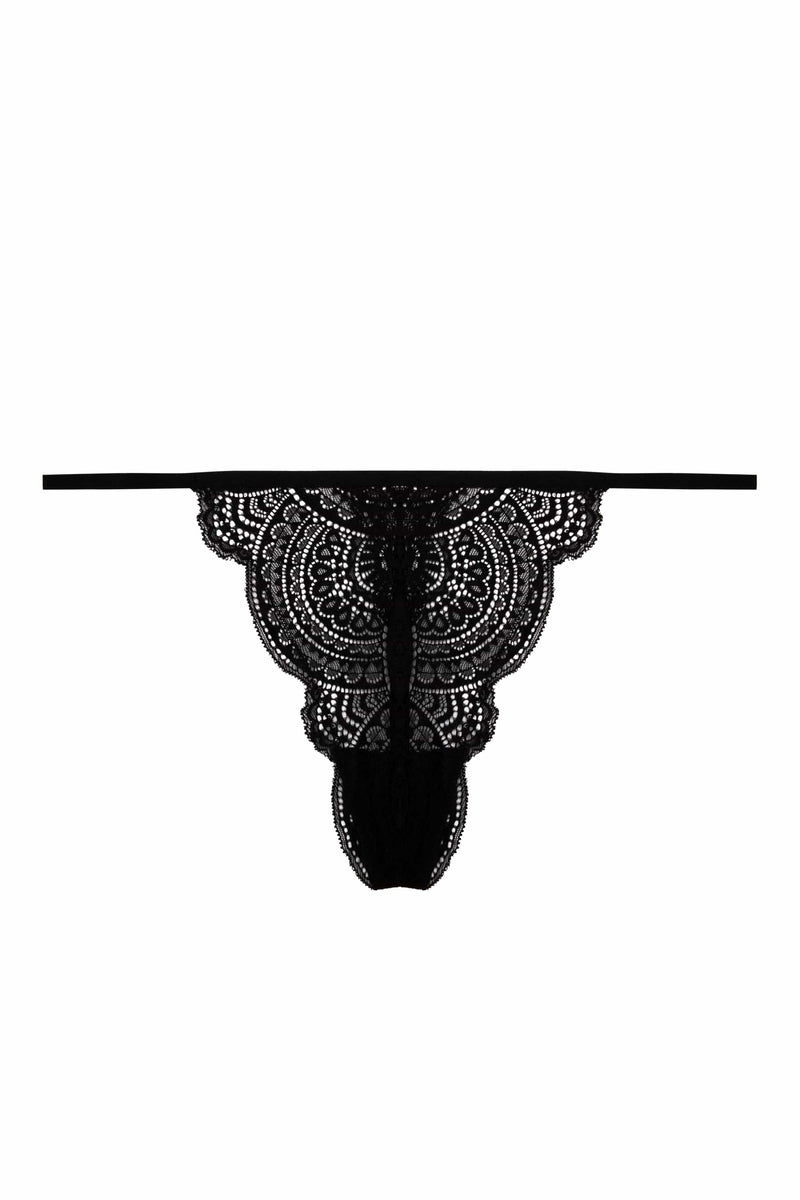 Shay Black Lace Thong